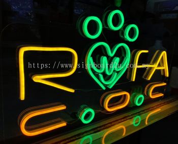 LED NEON LIGHT BAR LETTERING & LOGO HANDHELD BOARD AT MALAYSIA