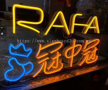 LED NEON LIGHT BAR LETTERING & LOGO HANDHELD BOARD AT MALAYSIA