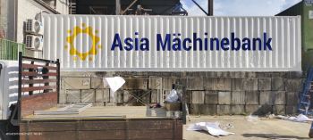 ASIA MACHINEBANK LOGISTICS TRUCK CONTAINER INKJET UV STICKER PAINT AT KLANG, SELANGOR, MALAYSIA