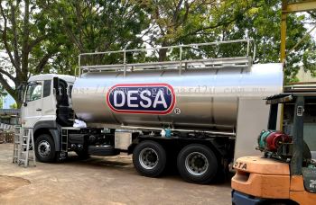 Bulk Feed Truck Palm Oil Tanker Sticker Malaysia | Waterproof Durable High Resolution | Company Logo Label Decal Vinyl | Shop Supplier Printing Installer | Setapak Klang Valley KL