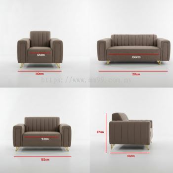 PREMIUM VELVET SOFA 1+2+3