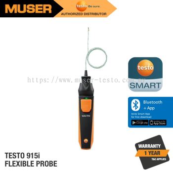 testo 915i Thermometer with Flexible Probe and Smartphone Operation