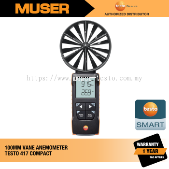 Testo 417 (0563 0417) Digital 100 mm Vane Anemometer with App Connection