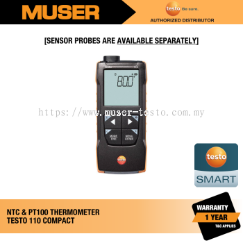 Testo 110 (0563 0110) NTC and Pt100 Temperature Measuring Instrument with App Connection