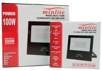 MINLITE MLFL 100W IP66 LED SMD FLOOD LIGHT 6500K