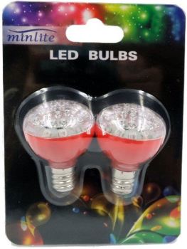 Minlite e12 9led lotus bulb Red