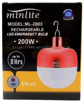 Minlite ML2803 200W Extrabright Led Rechargeable Lamp 