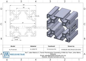 Aluminium Profile 60 x 60 