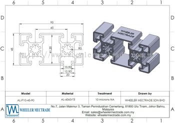 Aluminium Profile 45 x 90