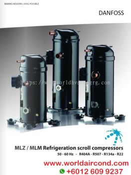 DANFOSS MLZ MLM SCROLL SCREW SEMI HERMETIC COMPRESSOR PARTS AND ACCESSORIES