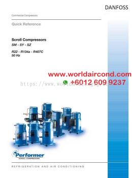 DANFOSS PERFORMER SM SY SZ SH HRM HLH HLM HCM SCROLL SEMI HERMETIC SCREW COMPRESSOR PARTS AND ACCESSORIES