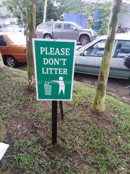 Don't Litter Sign