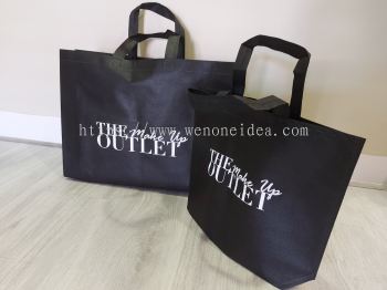 A3 Black Non Woven Bag with Silkscreen Printing
