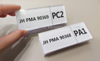Lift Number Acrylic Plate