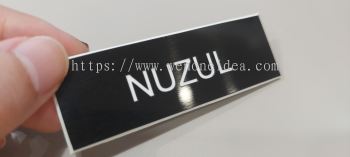 Engraved Name Tag with Metal Pin