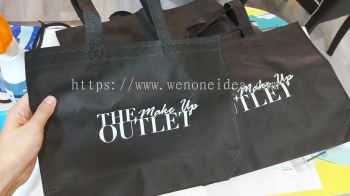 A4 Black Non Woven Bag with Silkscreen Printing