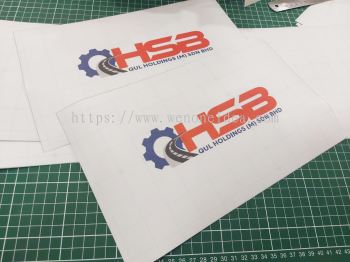 Frosted Sticker Print Logo
