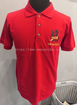 CVC Honeycomb Short Sleeve Polo Shirt 2C Silkscreen Printing