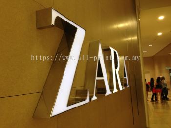 Zara - Stainless Steel Box Up Led Conceal Lettering 