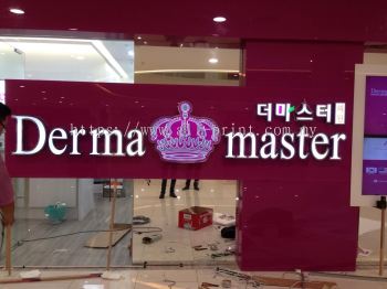Derma Master - Stainless Steel Box Up Led Conceal Lettering 