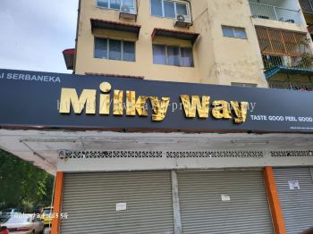Milky Way (Petaling Jaya) - 3D Gold Stainless Steel Box Up Led Backlit