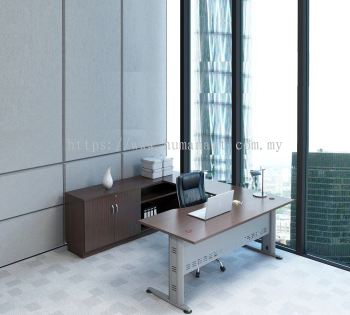 QAMAR U-SHAPE EXECUTIVE OFFICE TABLE WITH LOW CABINET SET