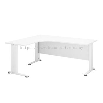 HADI 6 FEET L-SHAPE WRITING OFFICE TABLE WITH METAL 'J' LEG