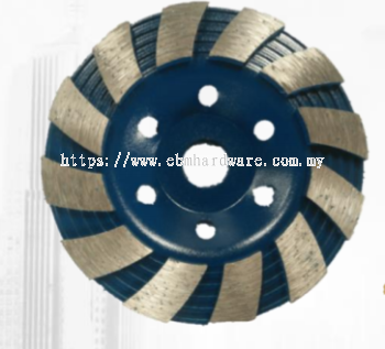 B04 – CNS04 BLUE 4’’ – GOLD HORSE SEGMENTED CUP WHEEL