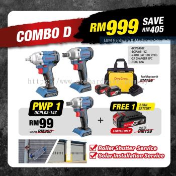 DONGCHENG 20V Cordless Super Value Pack COMBO-D RM999