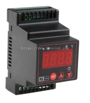  124-1057 - RS PRO DIN Rail On/Off Temperature Controller, 54 x 94mm 1 Input, 1 Output Relay, 230 V 