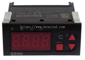  124-1045 - RS PRO Panel Mount On/Off Temperature Controller, 77 x 35mm 1 Input, 1 Output Relay, 230