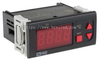 124-1051 - RS PRO Panel Mount On/Off Temperature Controller, 77 x 35mm 1 Input, 1 Output Relay, 230 