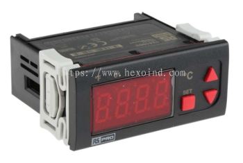 124-1053 - RS PRO Panel Mount On/Off Temperature Controller, 77 x 35mm 1 Input, 1 Output Relay, 24 V