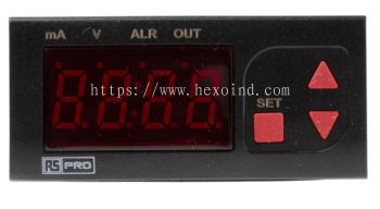  124-1073 - RS PRO Panel Mount Temperature Indicator, 77 x 35mm 4 Input, 230 V ac Supply Voltage