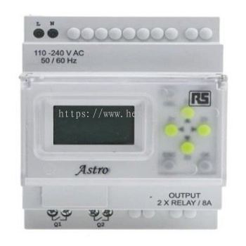 896-6882 - RS PRO Digital DIN Rail Time Switch 110 → 240 V ac, 2-Channel