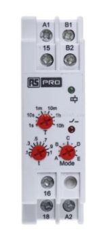  896-6850 - RS PRO SPDT Multi Function Timer Relay, Multi Function, 24 → 240V ac/dc 0.1 s → 10h, DIN