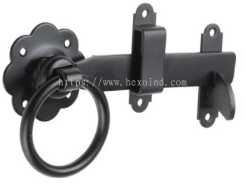 894-6777 - RS PRO Steel Ring Gate Latch with Black Epoxy Finish