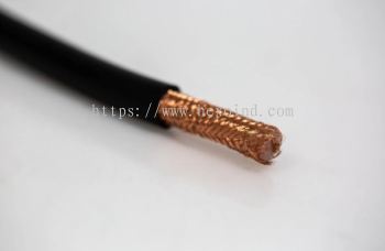 665-5827 - RS PRO Black Unterminated to Unterminated RG213B/U Coaxial Cable, 50 惟 10.3mm OD 100m