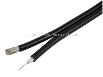 913-5073 - RS PRO Black Unterminated to Unterminated RG6 Coaxial Cable, 75 惟 10.7mm OD 100m