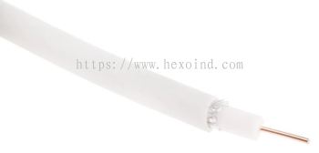 916-4106 - RS PRO White Unterminated to Unterminated RG6 Coaxial Cable, 75 惟 6.5mm OD 100m