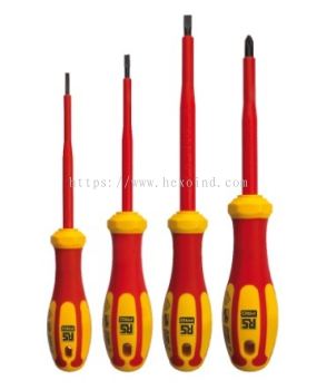 125-3093 - RS PRO VDE Pozidriv, Slotted Screwdriver Set 4 Piece