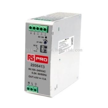 220-5413 - RS PRO DIN Rail Power Supply 85 → 264V ac Input, 48V dc Output, 10A 240W