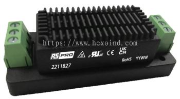 221-1827 - RS PRO DIN Rail Power Supply 9 → 36V dc Input, 15V dc Output, 2A 30W