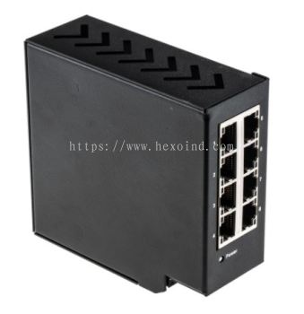 144-8676 - RS PRO Ethernet Switch, 8 RJ45 port, 10/100Mbit/s Transmission Speed, DIN Rail Mount
