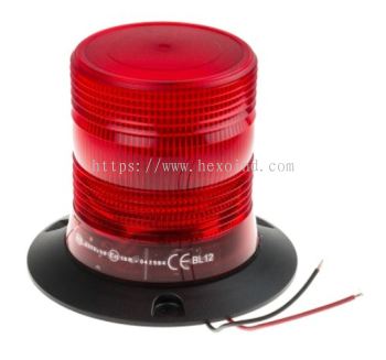 907-6034 - RS PRO Red LED Flashing Beacon, 10 → 30 V dc, Surface Mount, Wall Mount, IP56