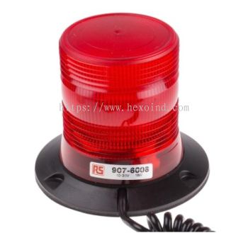 907-6006 - RS PRO Red LED Flashing Beacon, 10 → 30 V dc, Magnetic Mount, IP56