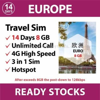 Europe 14 days - 8 GB / 45U39 