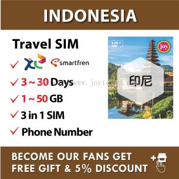 Jtravel 銆怚ndonesia銆戙怋ali銆戙怞akarta銆戙3~30 days UnlimitedGB銆慣ravel Prepaid Sim Card