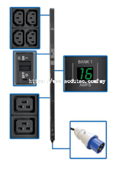  TRIPP LITE 7.4kW Single-Phase Metered PDU, 230V Outlets (8 C19 and 40 C13), IEC-309 32A Blue Input, 10 ft. Cord