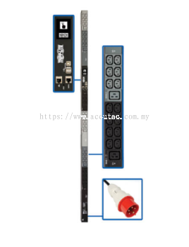  TRIPP LITE 11.5kW 3-Phase Monitored PDU – LX Platform, 42 C13 & 6 C19 Outlets, IEC 309 16/20A Red, 0U, TAA